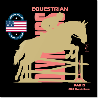 PARIS - Team USA - OLYMPICS 2024 - EQUESTRIAN- 4 Posters and Art